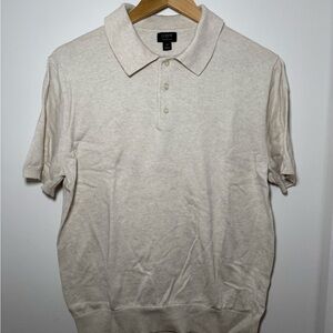 J. Crew Cream Sweater Polo